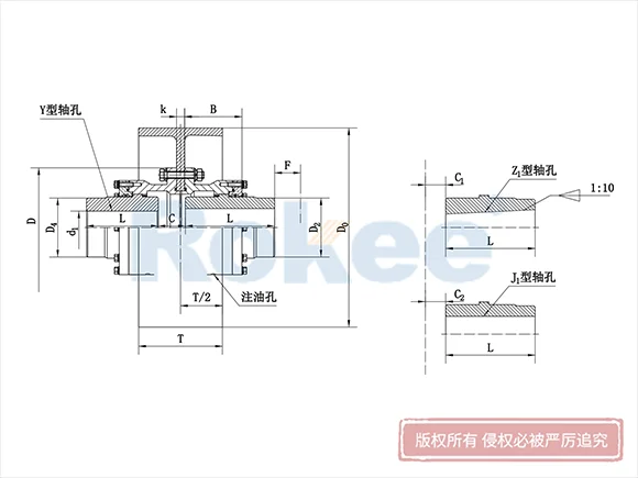 WGZ型帶制動輪鼓形齒式聯軸器